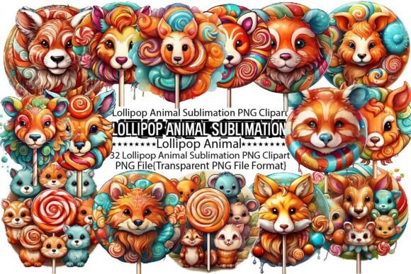 Download Lollipop Animal Sublimation Bundle - Sublimation bundle Collection