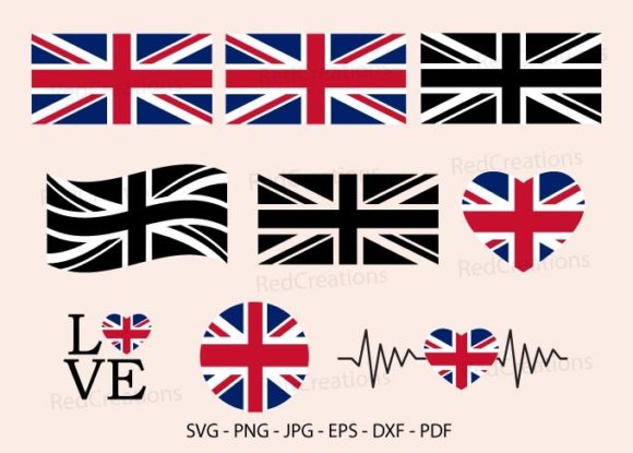 Download UK Flag SVG Bundle, United Kingdom Flag - Uk flag Collection
