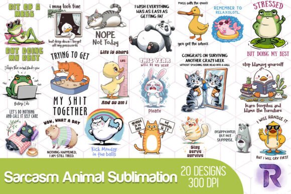 Download Sarcasm Animal Sublimation Bundle - Sublimation bundle Collection