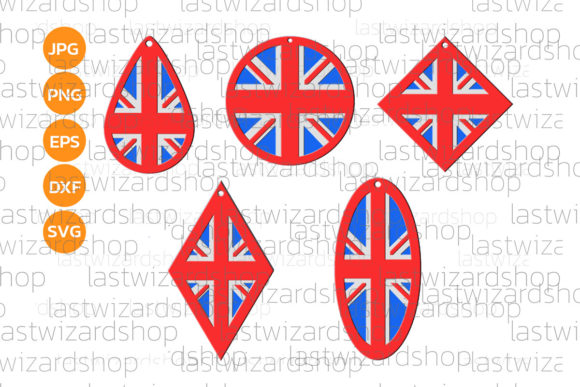 Download UK Flag Earrings Svg, United Kingdom - Premium Resources