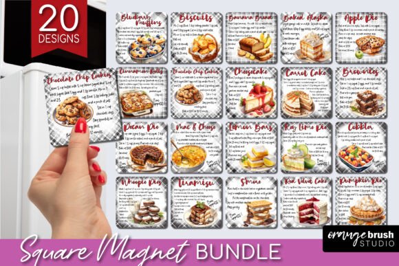 Download Baking Recipe Magnet Sublimation Bundle - Sublimation bundle Collection