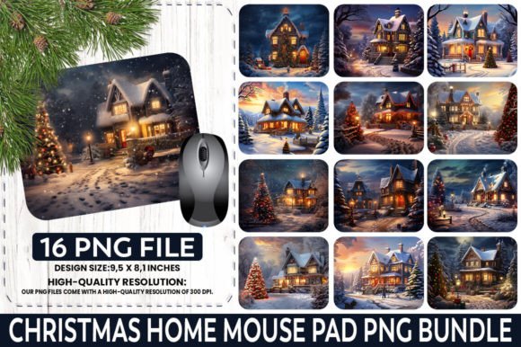 Download Christmas Home Sublimation Mouse Pad PNG - Premium Bundle