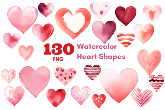 Download Watercolor Heart Sublimation Bundle PNG - Sublimation bundle Collection