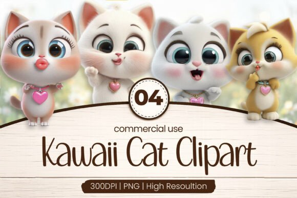 Download Happy Kawaii Cat Hearts Clipart - Hearts clipart Collection
