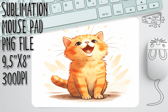 Download Color Splash Cat Sublimation Mouse Pad - Premium Resources